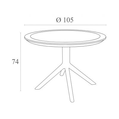   Siesta Contract Sky Table 105