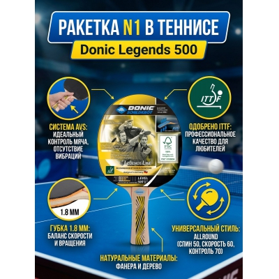 ������� ��� ����������� ������� Donic Legends 500